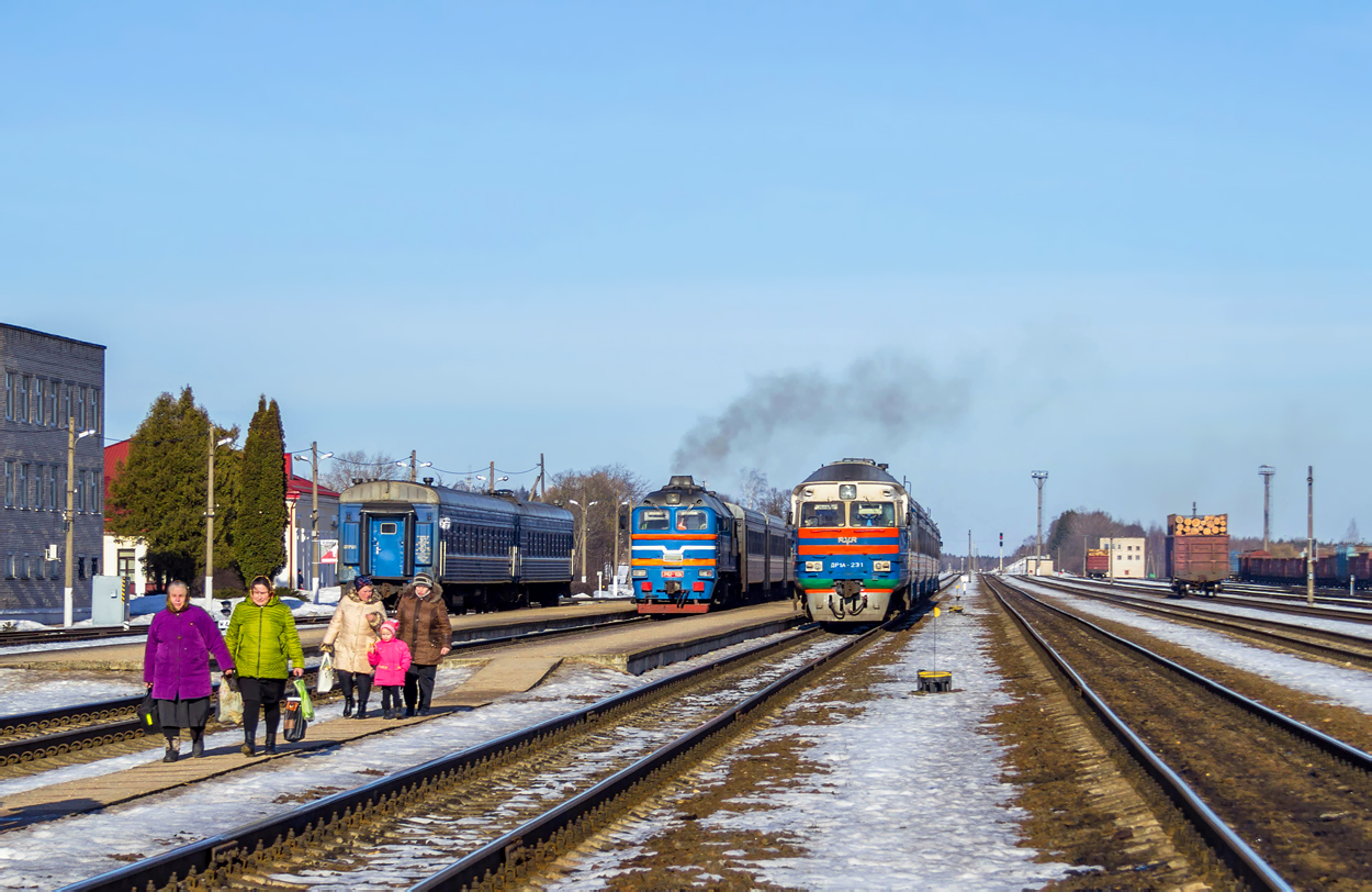 2М62-1126; ДР1А-231; Белорусская железная дорога — Станции