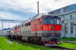 ТЭП70-0218 (Sverdlovsk Railway); 2ТЭ116-1656 (Sverdlovsk Railway)