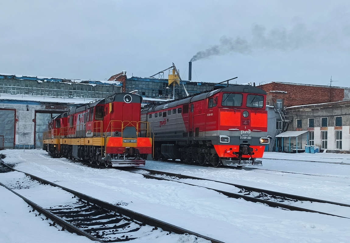 ЧМЭ3Э-6690; 2ТЭ10М-3651
