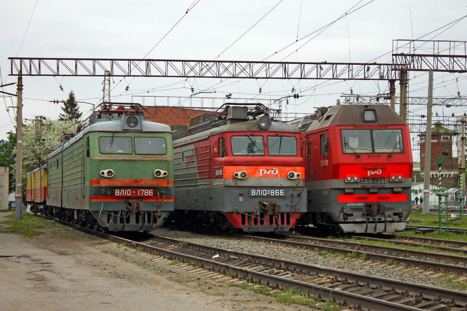 ВЛ10К-1786; ВЛ10У-866; 2ЭС6-1280